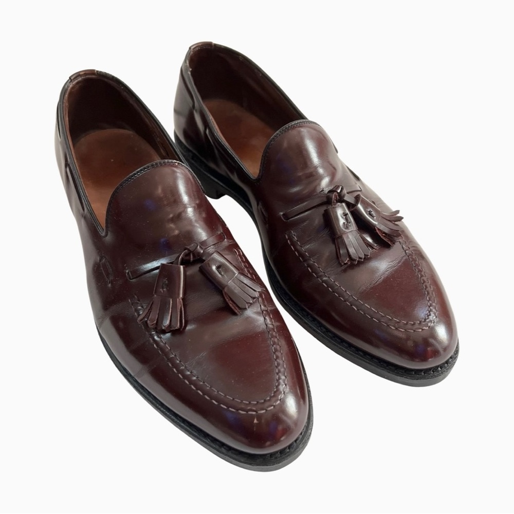 Allen Edmonds Grayson Leather  Brown Dress Loafers W/Tassels 9C ($395)